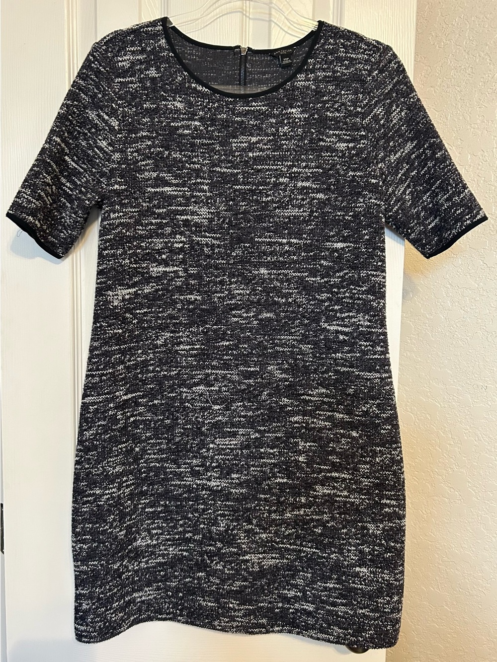 Ann Taylor Black and White Marled Shift Dress